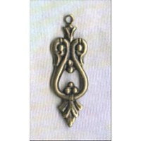 ^Ornate Small Drops 25mm Oxidized Brass (12)