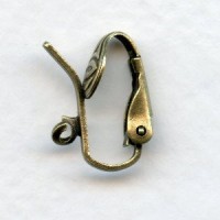 Pierced Look Clip Earring Finding with Loop Oxidized Brass (24)