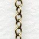 Small Cable Chain Antique Gold 3x2mm Links (3 ft)
