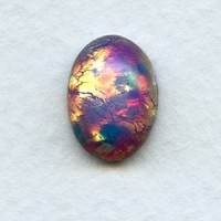 Pink Glass Opal 14x10mm Cabochon Handmade in Germany