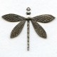 Detailed Large Dragonfly Pendants Oxidized Silver (2)