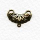 Half Moon Filigree Brass Connector 16mm (12)