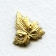 Detailed Leaf Design Raw Brass Stampings 19mm (4)