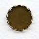 Lace Edge Settings 15mm Round Oxidized Brass (12)