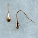 Smooth Shield Earwires with Loop Oxidized Copper