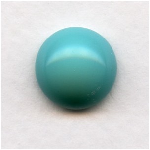 ^Turquoise Opaque Glass Cabochons 13mm (4)