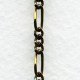 Figaro Chain Antique Gold Plated Long and Short Links (3ft)