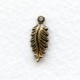 Leaf Pendant Oxidized Brass 16mm with a Loop (12)