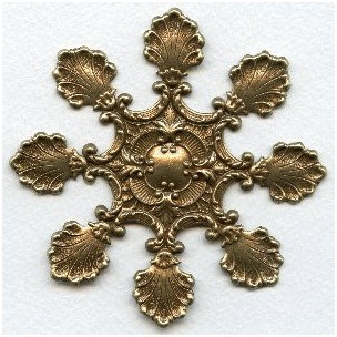 Leaf Medallion Oxidized Brass 95mm (1)