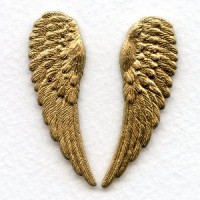 Detailed Raw Brass Wings 46mm (2)
