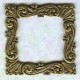 ^Ornate Flourishes Square Stamping Oxidized Brass