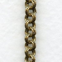Double Cable Chain Antique Gold Plated Brass