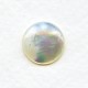 White Mother of Pearl 13mm Shell Cabochons (2)