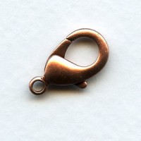 Lobster Claw Clasps 19mm Oxidized Copper (6)