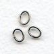 Oval Jump Rings 7x5mm Oxidized Silver (100+)
