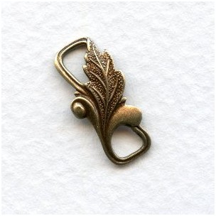 Leaf Connectors Oxidized Brass 19mm (6)