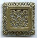 Ornate Floral Square Oxidized Brass Stamping (1)