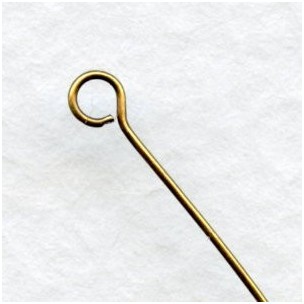 Extra Thin 24 Gauge Eye Pins Oxidized Brass 2 Inches