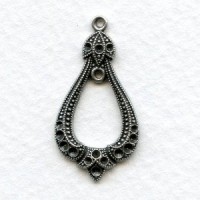 Exceptional Pendant with Rhinestone Settings Oxidized Silver (1)