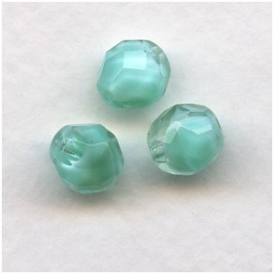 Crystal Mint Glass Faceted Beads Round 8mm (24)