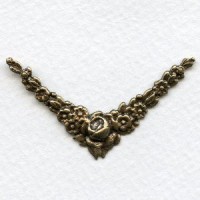 Rose Corner Embellishments Oxidized Brass (4)