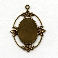 Floating Leaves Settings 18x13mm Oxidized Brass (4)