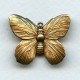 Butterfly Pendant Raised Wings Oxidized Brass (4)