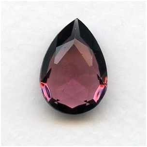 ^Amethyst Pear Shape Glass Jewelry Stone 18x13mm