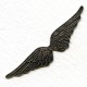 Wings Stampings Solid 58mm Oxidized Silver
