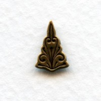 Triangle Embossed Stampings Oxidized Brass 12x8mm (12)