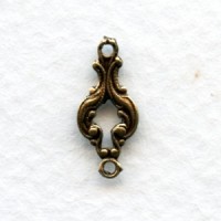 Tiny Elegant Connector Oxidized Brass 15mm (12)