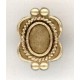 ^Ornate Details Solid Oxidized Brass Settings 6x4mm