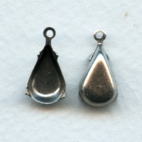 Pear Shape 13x8mm Settings Oxidized Silver (12)