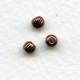 Fluted Oxidized Copper Spacer Beads 3.5mm (24)
