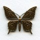 Ornate Butterfly Stamping Oxidized Brass 36mm (3)