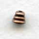 Beehive Spacer Bead Caps 3x4mm Oxidized Copper (24)