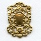 Crown and Cherub Royal Plaque Raw Brass 51mm