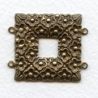 Floral Square Frame Connector with Four Loops (1)