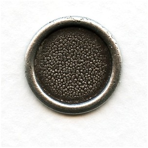 Simple 15mm Setting Bases Oxidized Silver (6)