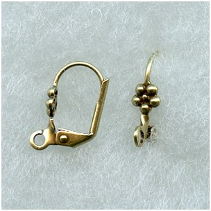 Lever Back Flower Earring Finding Oxidized Brass (24 ...