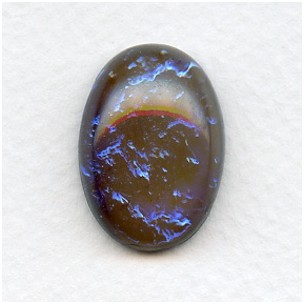 Tanzanite Opal Glass Jewelry Stone 25x18mm (1)
