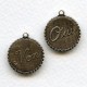 Oui and Non Pendant French Charms Oxidized Silver (3)