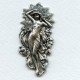 Flowing Goddess Stamping 53mm Oxidized Silver (1)