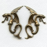 Echinda Dragons Oxidized Brass Right and Left