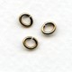 Small Oval Jump Rings 19G Oxidized Brass 5.5x4.5mm (100+)