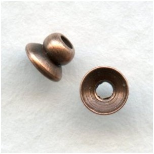 Bead Top Oxidized Copper Spacer Bead Caps 4mm (24)