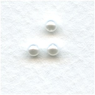 White No Hole Simulated Pearl Beads 3mm (24)