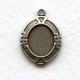 Greek Key Setting Pendant 10x8mm Oxidized Silver (6)