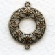 Filigree Connector Hoops Oxidized Brass 22mm (6)