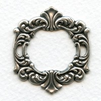 Rococo Style Fancy Framework Oxidized Silver (3)